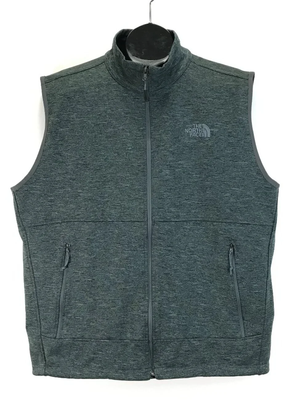 The North Face Full Zip Vest Men's XL Gray Lined Pockets Winter Outdoor Workwear